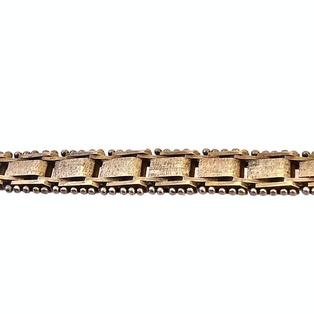Sterling Silver Italy 925 Unique Chain Bracelet Signed SU Womens 7" - Picture 11 of 16